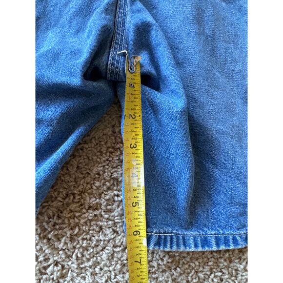 Vintage Carhartt 36” Baggy Denim Blue Jean Carpenter Work Shorts - Picture 7 of 8